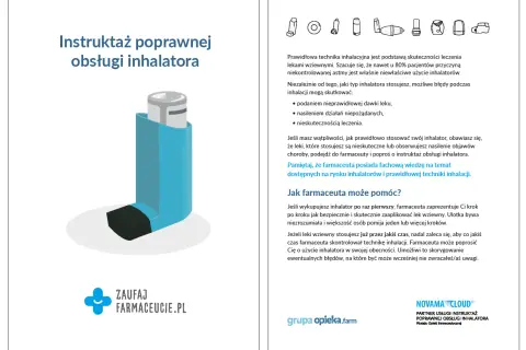 Ilustracja pokazuje inhalator, kluczowy element w leczeniu astmy. Dowiedz się, jak działa inhalator i jak go poprawnie używać, by terapia była skuteczna.