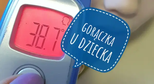 Termometr pokazuje 38.7°C. Gorączka u dziecka to powód do niepokoju.
