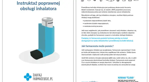 Ilustracja pokazuje inhalator, kluczowy element w leczeniu astmy. Dowiedz się, jak działa inhalator i jak go poprawnie używać, by terapia była skuteczna.